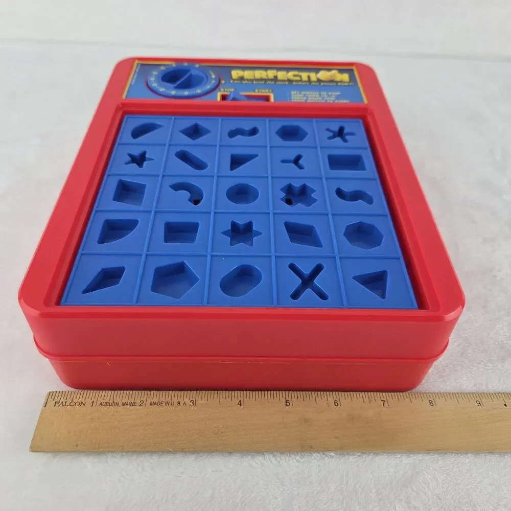 HASBRO Perfection Kids Board Game 2016 Complete 25 Shape Pieces Box Tested